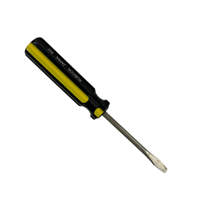 Rubicon Flat Head Screw Driver 902 75mm with black and yellow ergonomic handle