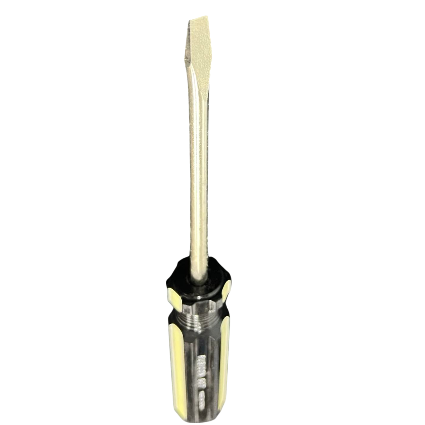 Rubicon Flat Head Screw Driver 907 100mm with clear handle and metal shaft for hand tool use