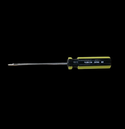 Rubicon Flat Screw Driver 901 75mm with black and yellow handle for precise fastening tasks