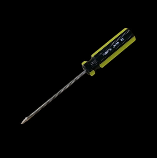 Rubicon Flat Screw Driver 901 75mm with black and yellow ergonomic handle