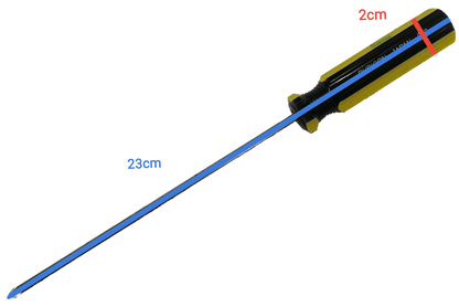 Rubicon Philip Screw Driver 902 150mm with yellow and black handle and long blue shaft