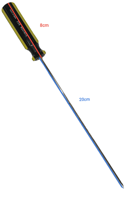 Rubicon Philip Screw Driver 902 200mm-5mm with black and yellow ergonomic handle and long metal shaft
