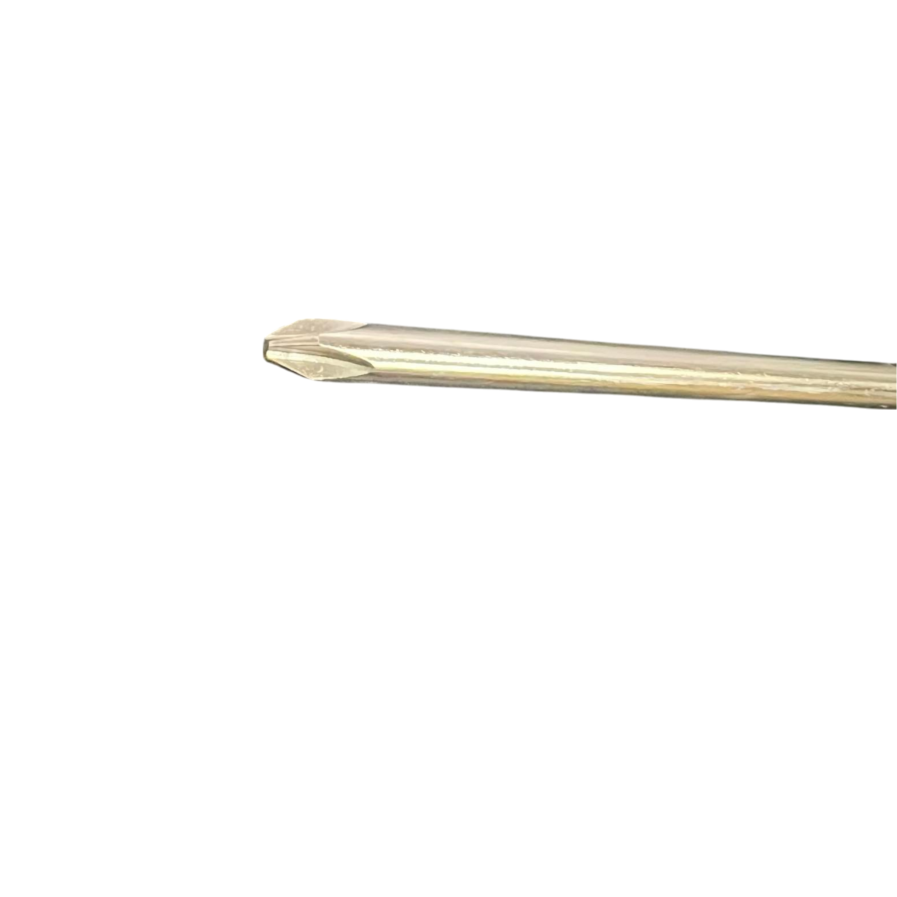 Close-up of Rubicon Philip Screw Driver 907 100mm metal tip tool part on black background