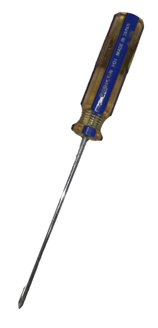 Screw Driver Made in Japan Rubicon with a yellow handle and a durable metal shaft for precision tasks