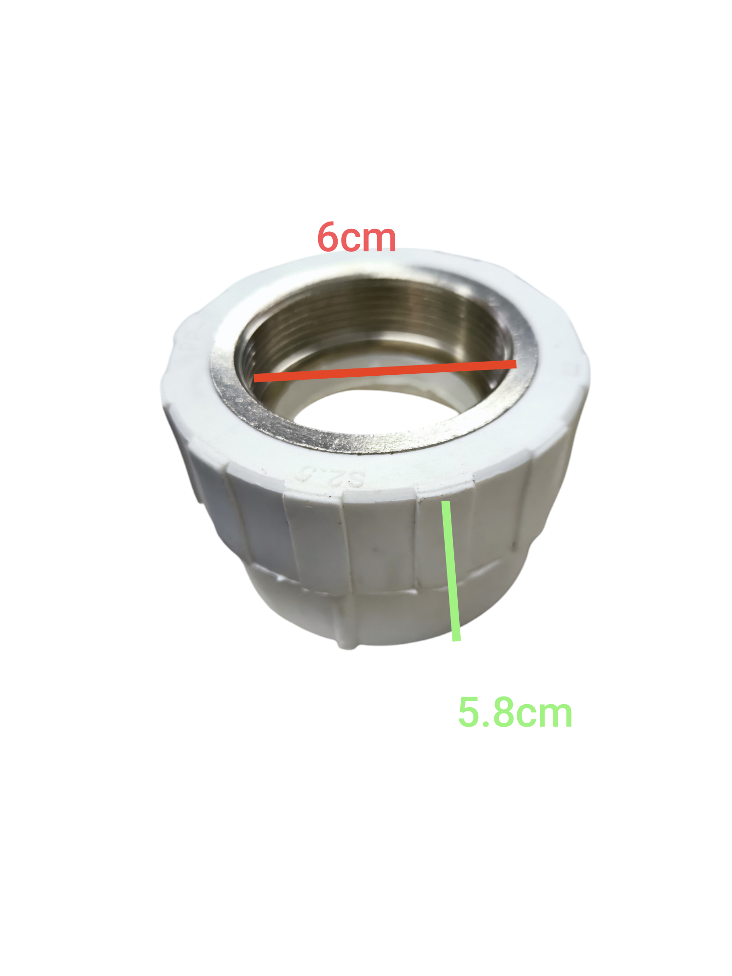 ERA Pipes and Hoses Accessories S2.5 Female Thread to PPR white connector with metal threading
