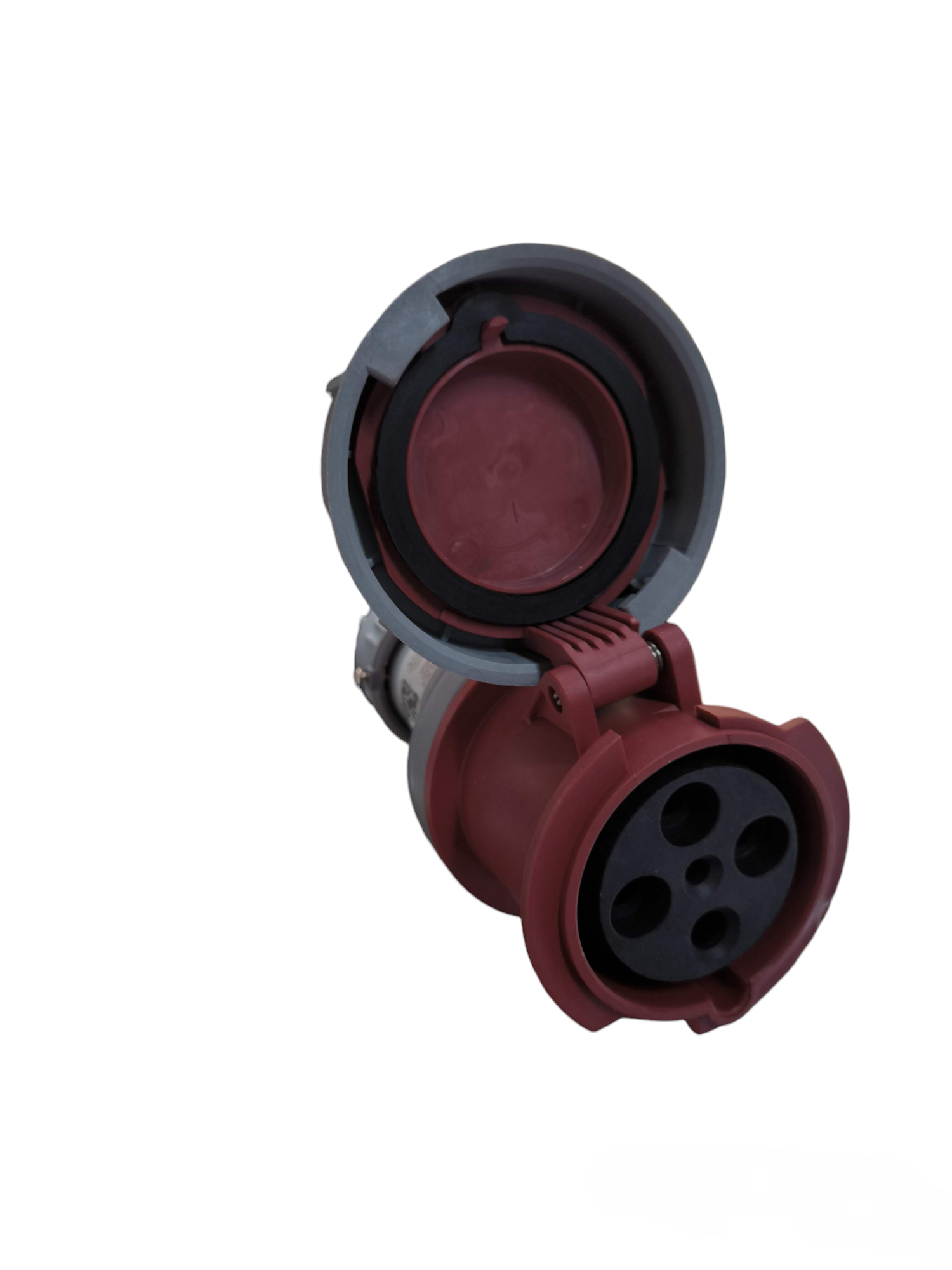 Sassin Industrial Outlet Connector Type 220V with protective cap and four-pin socket for electrical connections