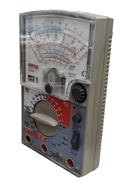 Sanwa Analog Multi-Tester Capacitance Tester with analog dial and multiple measurement settings