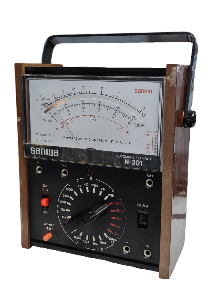 Sanwa Automatic Cut-Out Multi Tester N-301 vintage electrical test tool with analog display