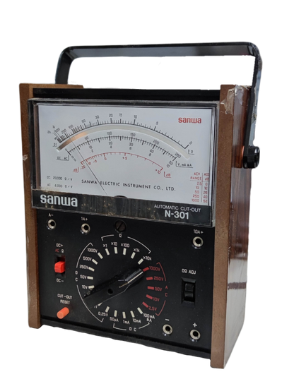 Sanwa Automatic Cut-Out Multi Tester N-301 vintage electrical test tool with analog display