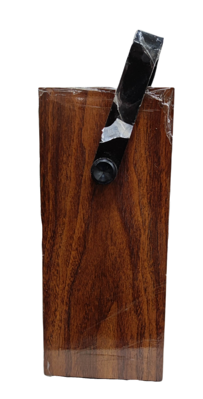 Sanwa Automatic Cut-Out Multi Tester with wooden base and metal lever for electrical testing