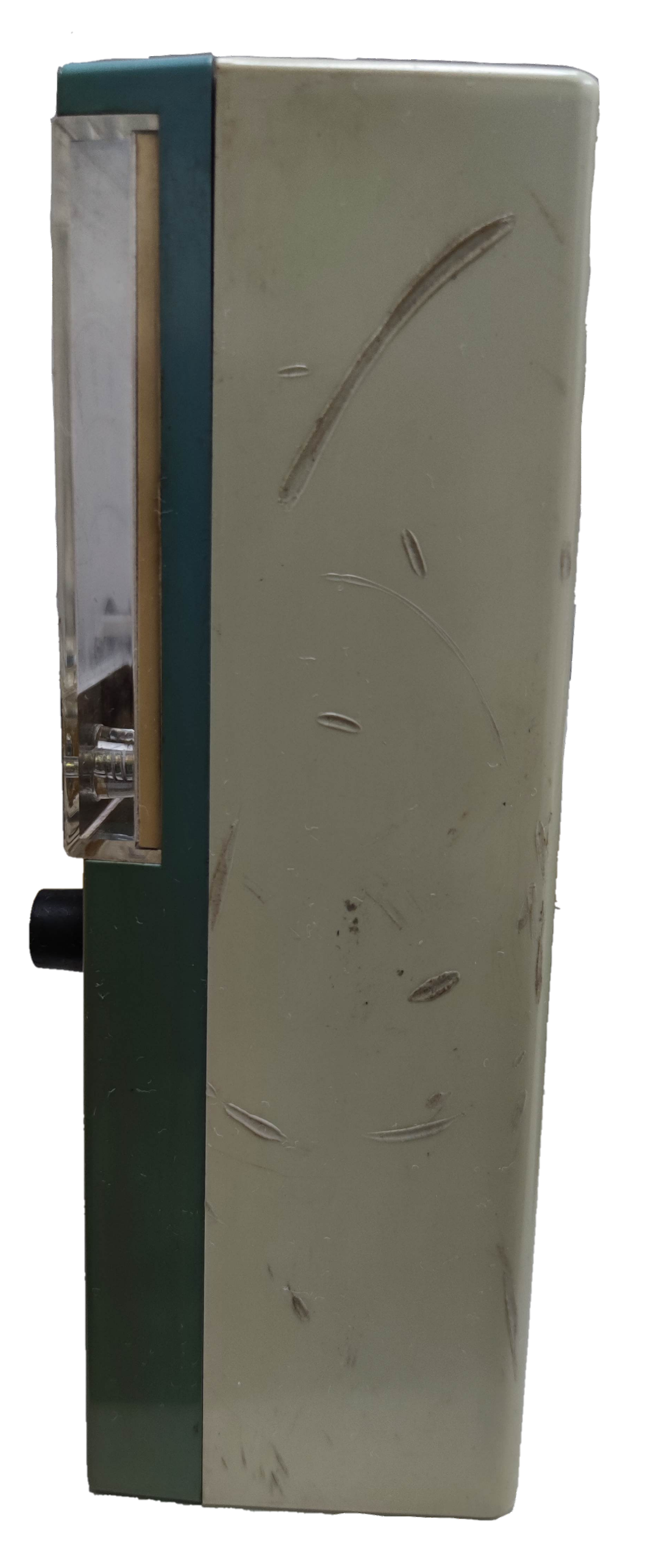 Side view of Sanwa Electrotester Solid State Tester electrical trade tool with worn casing