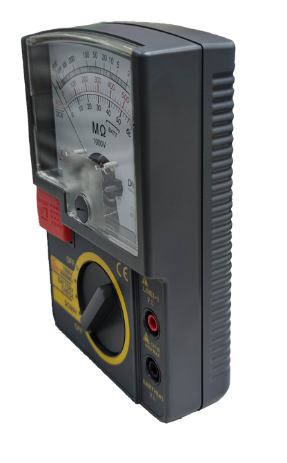 Sanwa Insulation Resistance Tester DM1009S analog electrical trade tool with dial and measurement scale