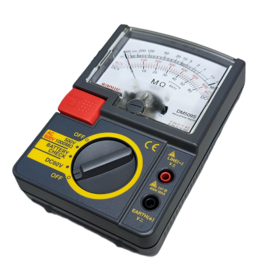 Sanwa Insulation Resistance Tester DM509S with analog display and multiple voltage settings