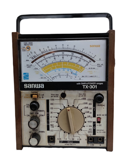 Sanwa Multi Power Tester TX-301 with Fuse Protection analog electrical testing tool with dial and measurement scales