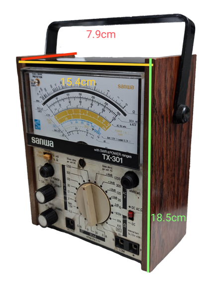 Sanwa Multi Power Tester TX-301 with Fuse Protection electrical trade tool with analog display and control knobs