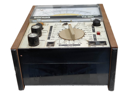Sanwa Multi Power Tester TX-301 with Fuse Protection electrical testing tool with analog display and control knobs