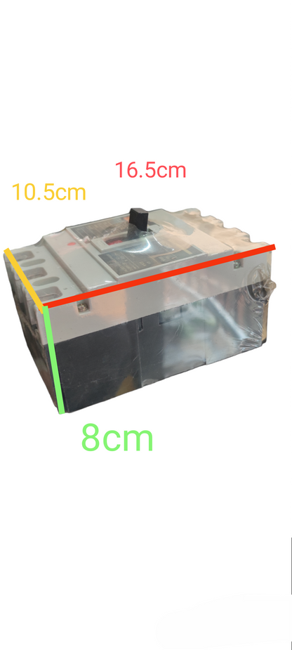 Sassin 160A 3 Pole Industrial Circuit Breaker with transparent casing and compact design