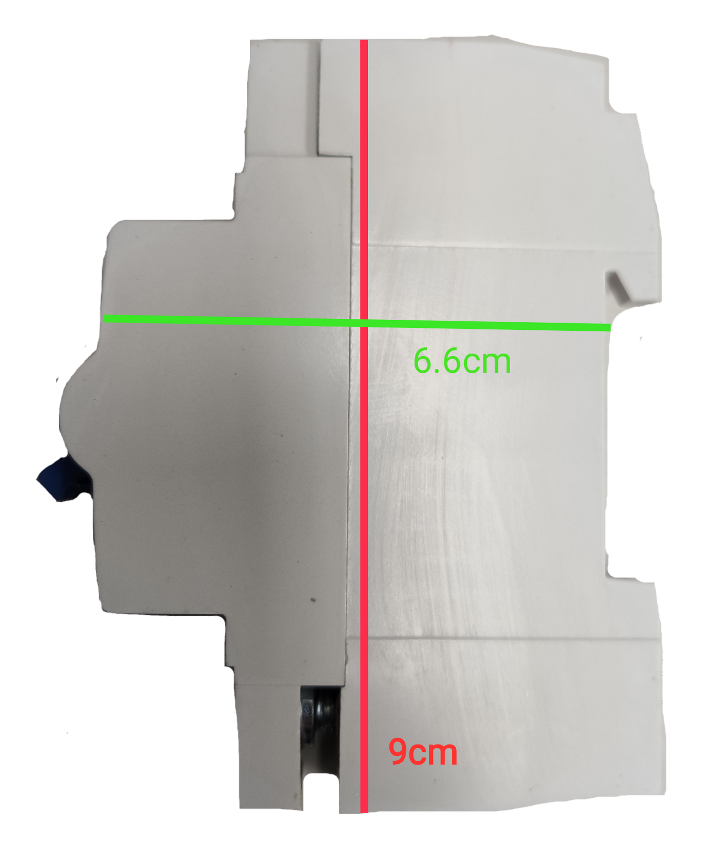 Sassin 2Pole 30ma RCCB Breaker electrical component with dimensions 9cm by 6.6cm