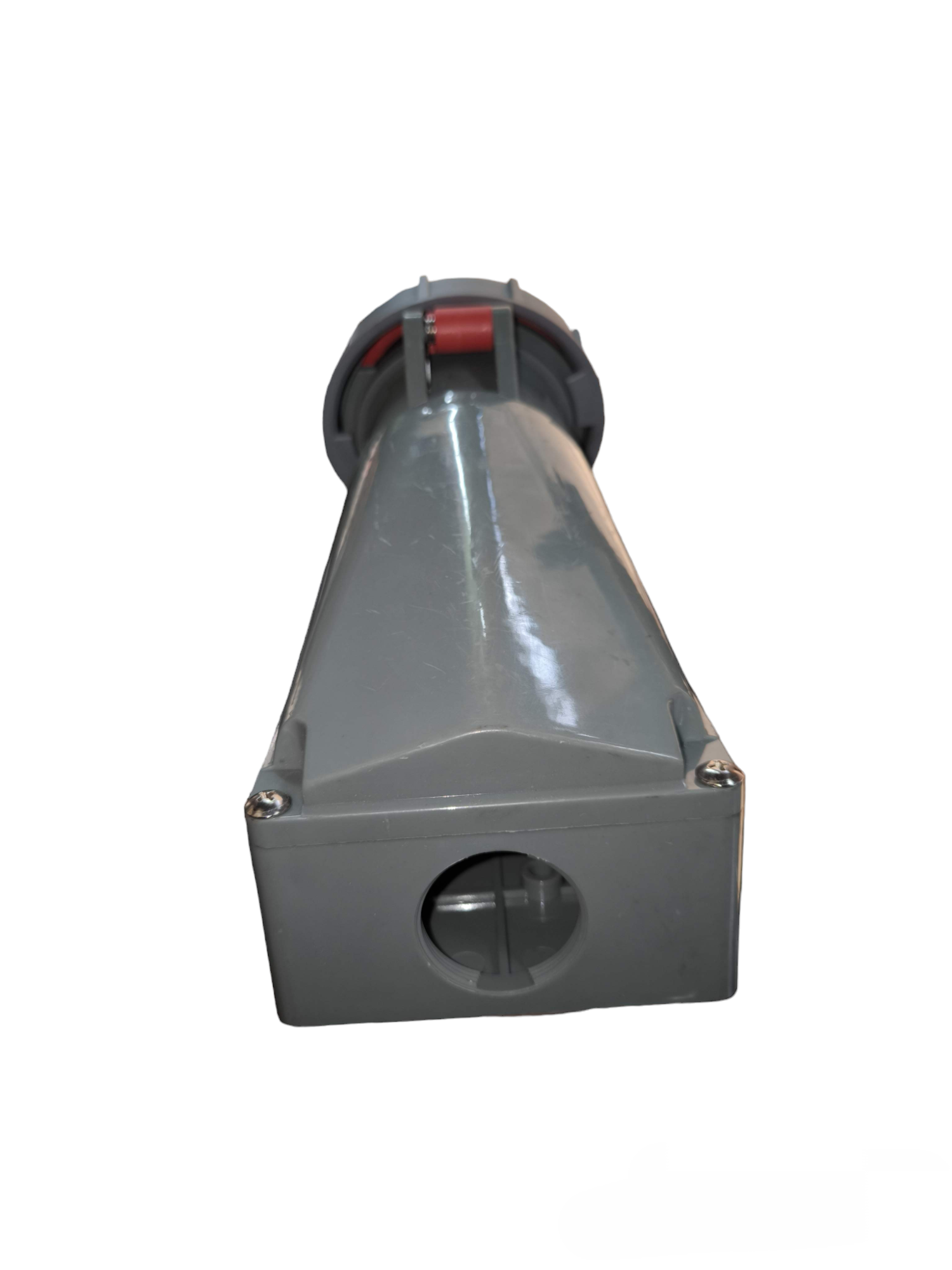 Sassin 4 Pins Industrial Outlet Wall Type gray power plug with red locking mechanism
