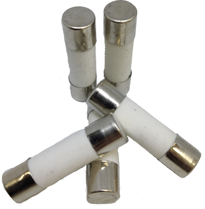 Ceramic Fuse 3A 500V 10x38mm electrical components with white ceramic bodies and metal caps