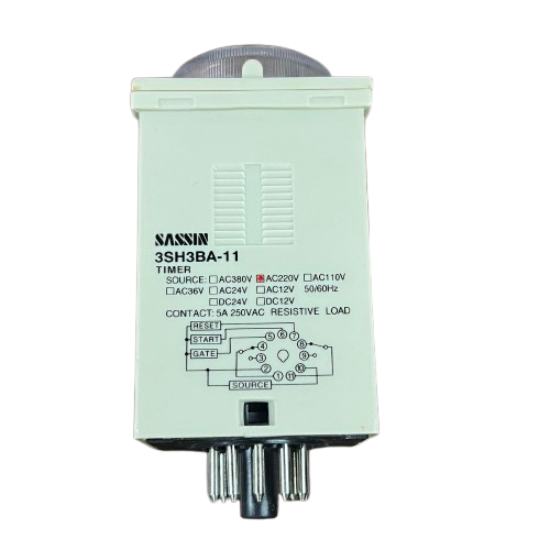 Sassin Multi Range Timer 0-10 Sec 0-5 Sec relay 3SH3BA 11 white plug in industrial timer unit
