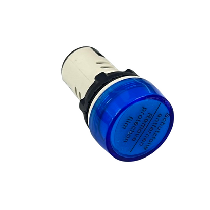Pilot Lamp BLUE 22mm 220V Sassin blue LED pilot indicator lamp 22mm panel mount for control panels