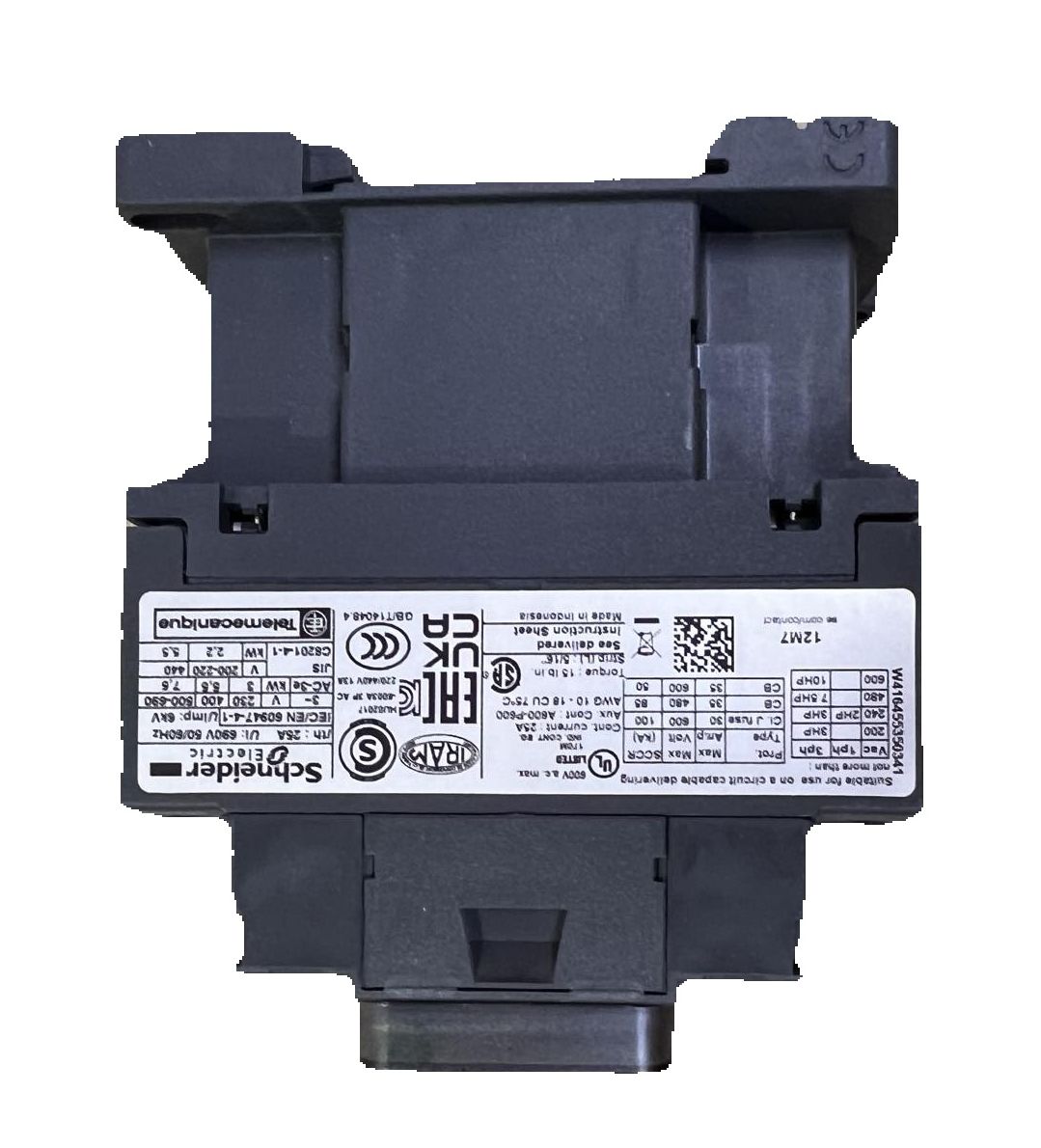 Schneider 12A Magnetic Contactor 220V - LC1D12 for reliable electrical control in industrial applications