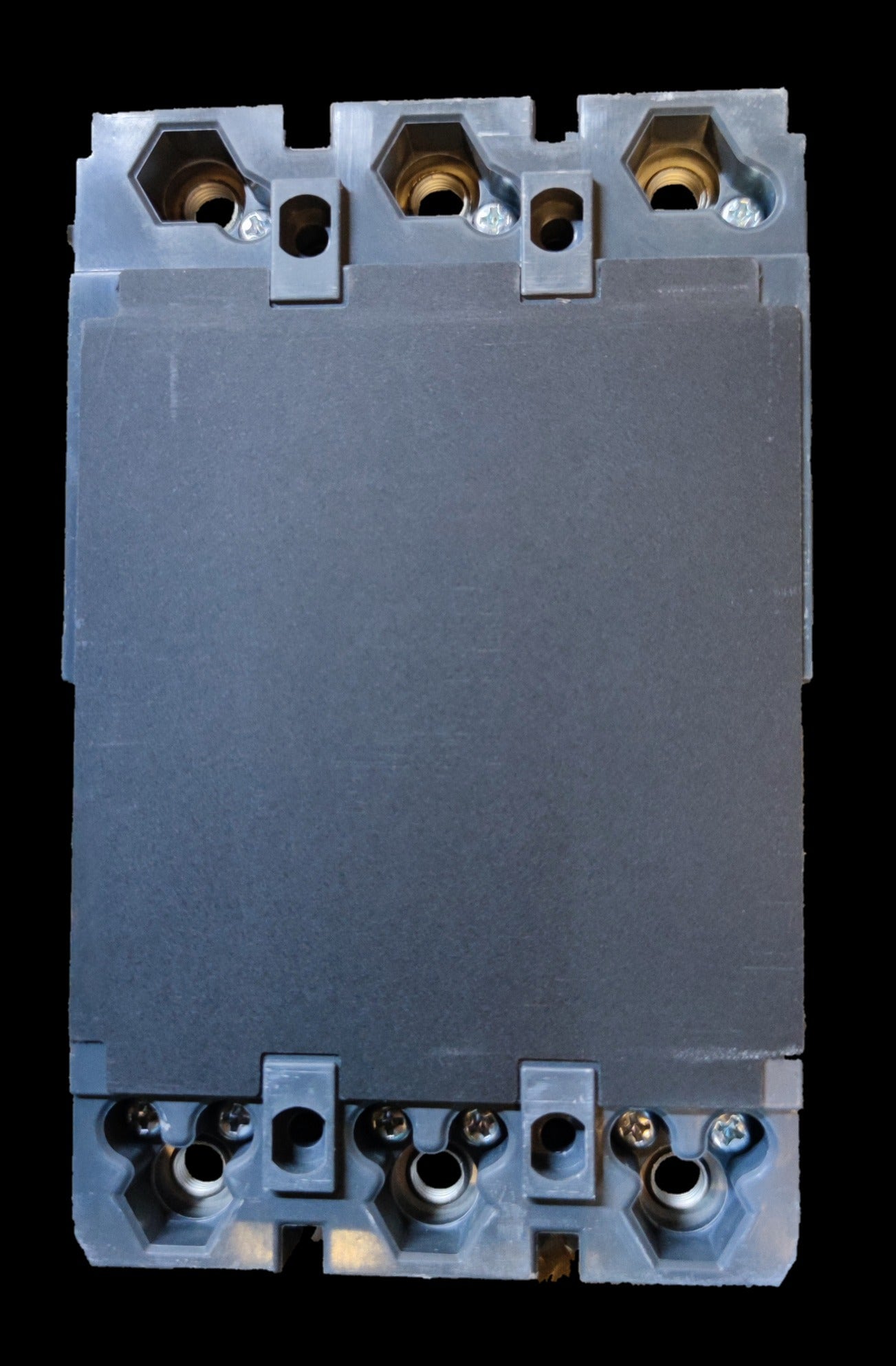 Schneider 250A 3 Pole Industrial Circuit Breaker with black protective casing and metal terminals