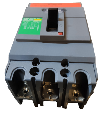 Schneider 25A 3 Pole Industrial Circuit Breaker with gray casing and black handle