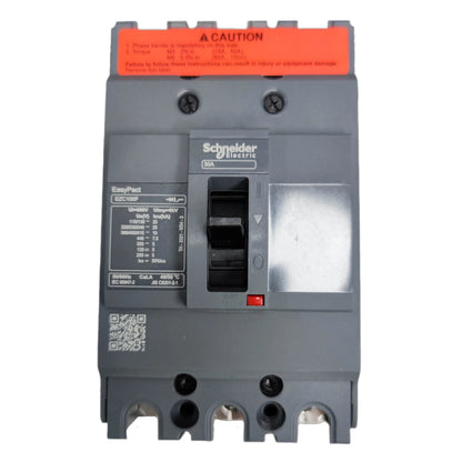 Schneider 30A 3 Pole 5KAIC 220V 100AF Industrial Circuit Breaker Type MCCB Molded Case Circuit Breaker Easy Pact EZC100F3030