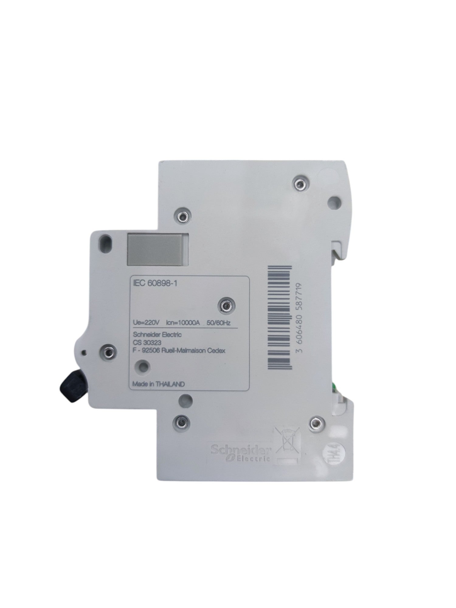 Schneider 40A 2 Pole 6KAIC Miniature Circuit Breaker with white casing for electrical safety