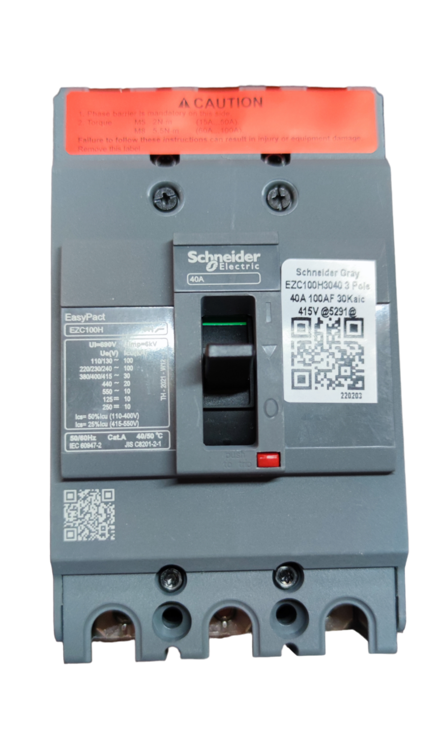 40A 3P Industrial Circuit Breaker 10KAIC Schneider MCCB 220V | Electx ...