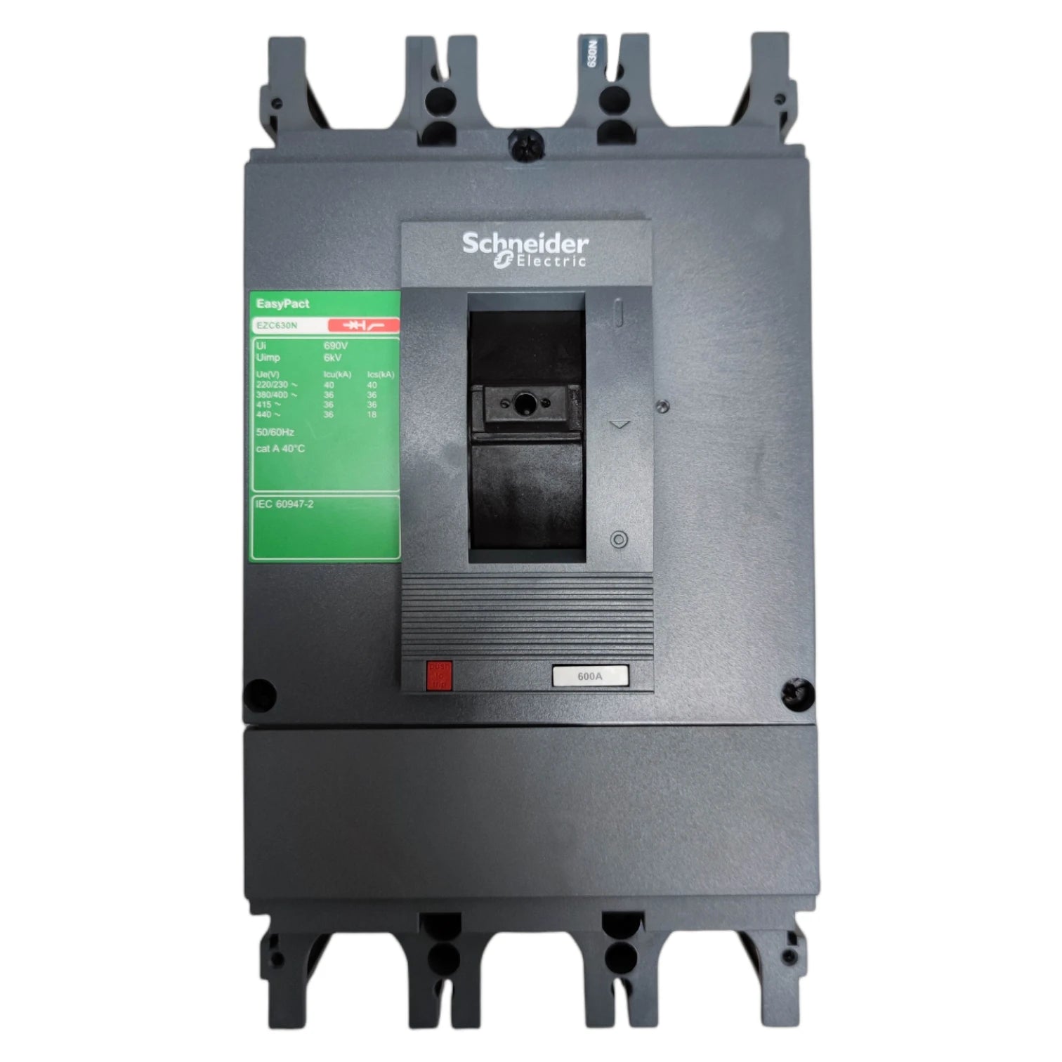 Schneider 600A 3 Pole Industrial Circuit Breaker with EasyPack Design for Efficient Power Management