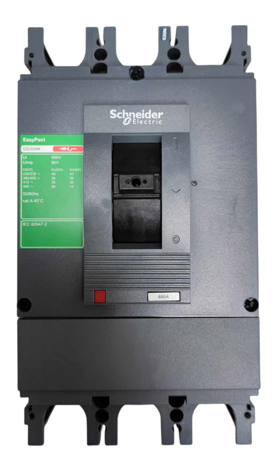 Schneider 600A 3 Pole Industrial Circuit Breaker with EasyPact design for electrical protection
