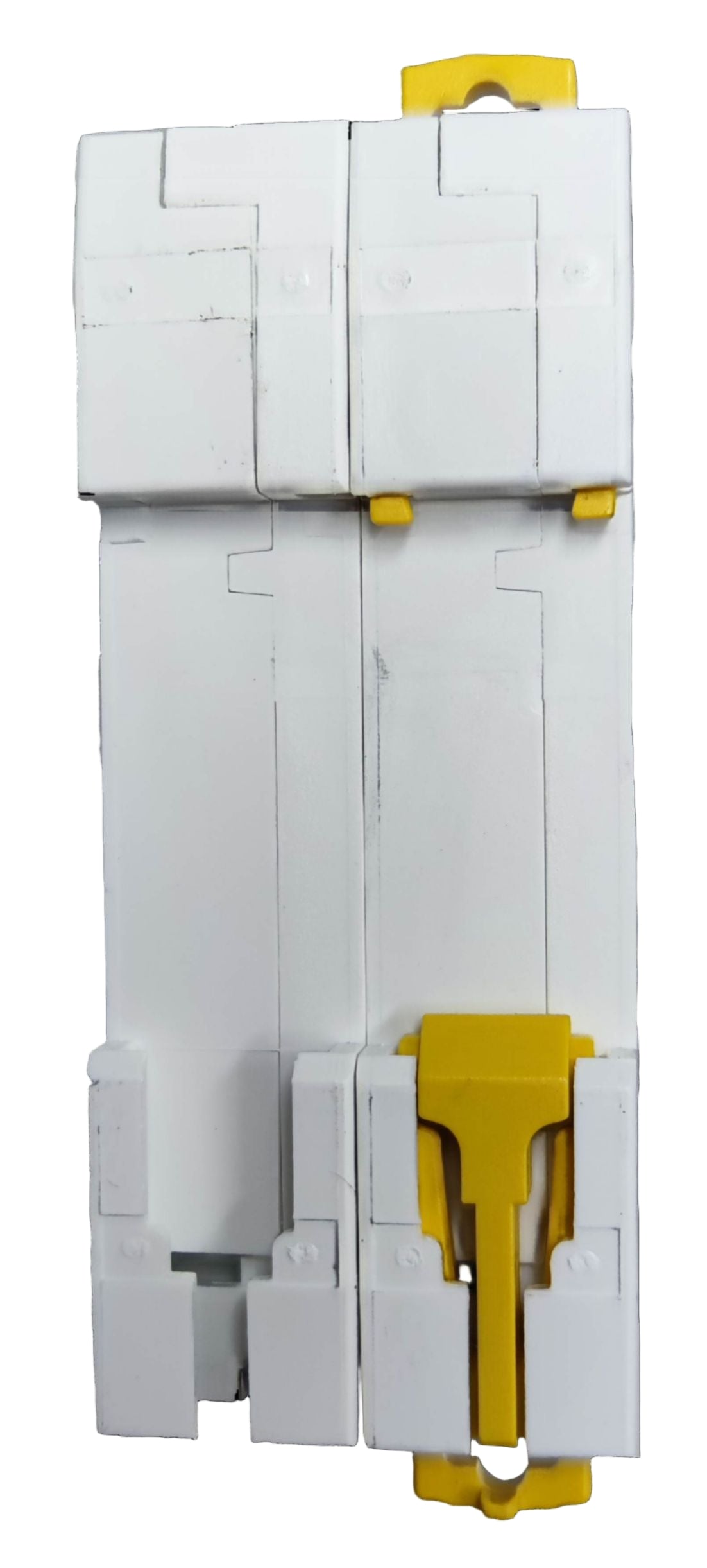 Schneider 6A 2 pole miniature circuit breaker electrical component with yellow toggle switch