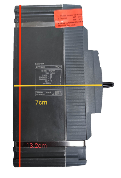 Schneider 75A 1 Pole Industrial Circuit Breaker with EasyPact design and compact dimensions