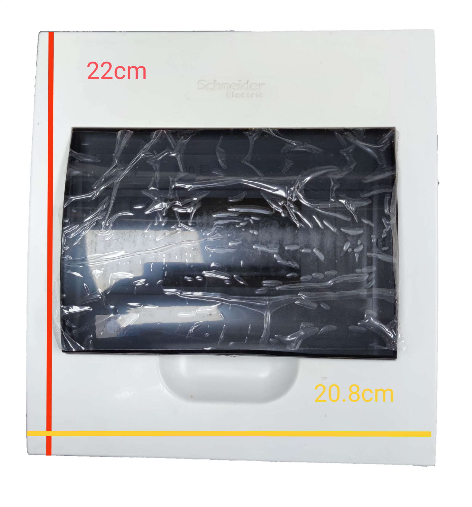 Schneider 8 Ways Distribution Panel IP40 with transparent black cover and white frame