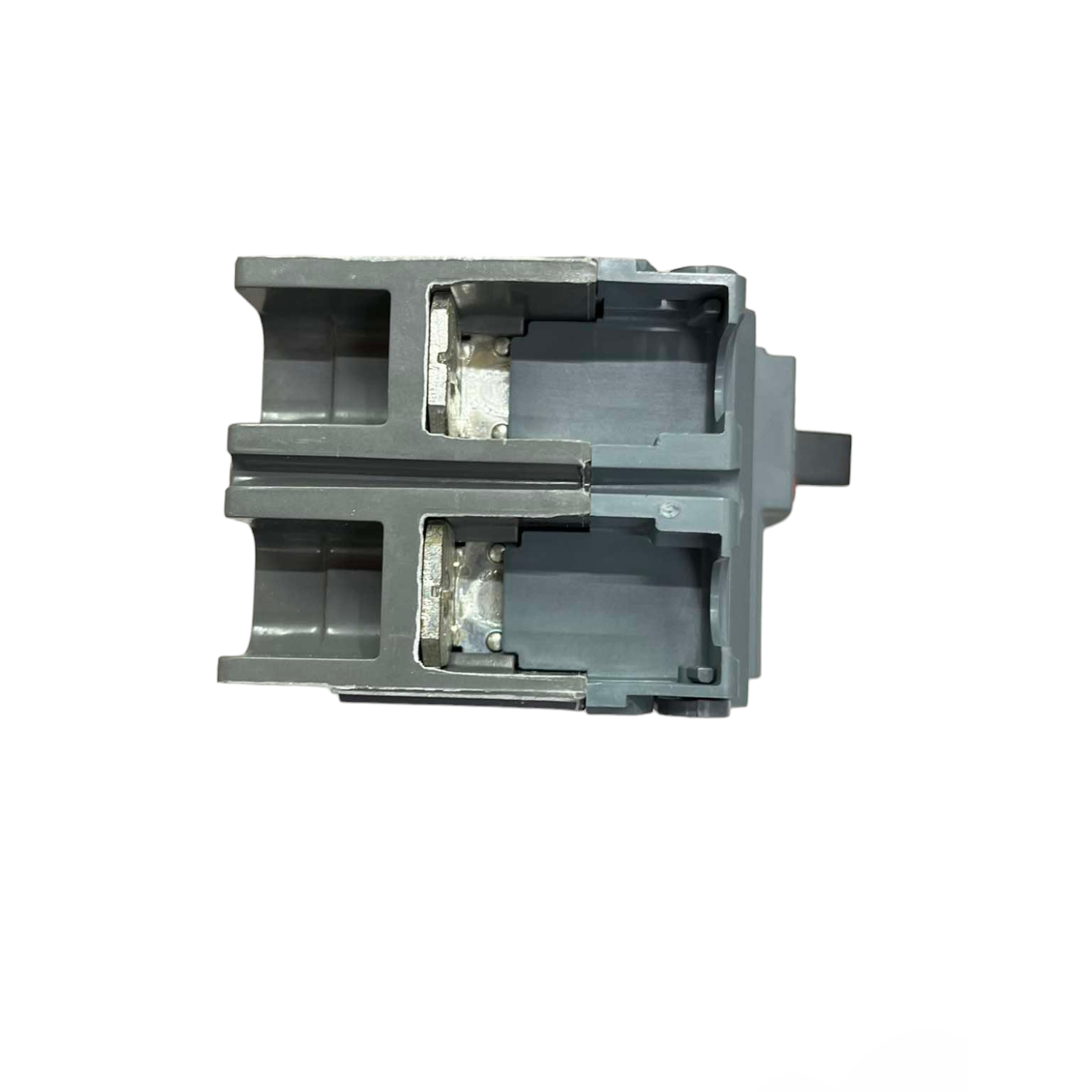 Schneider 80A 2P Industrial Circuit Breaker electrical component in gray plastic housing