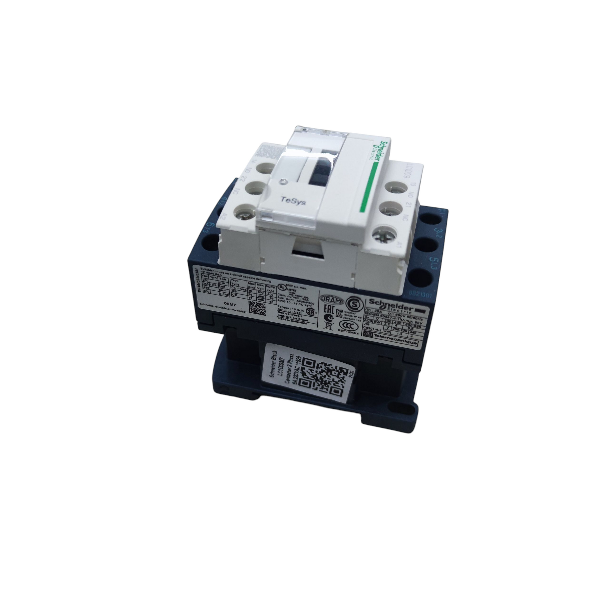 Schneider 9A Magnetic Contactor 220V with compact design for efficient electrical control