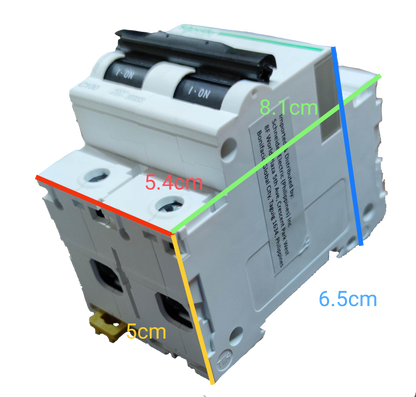 Schneider 100A Miniature Circuit Breaker 2 Pole white electrical component with on off switches