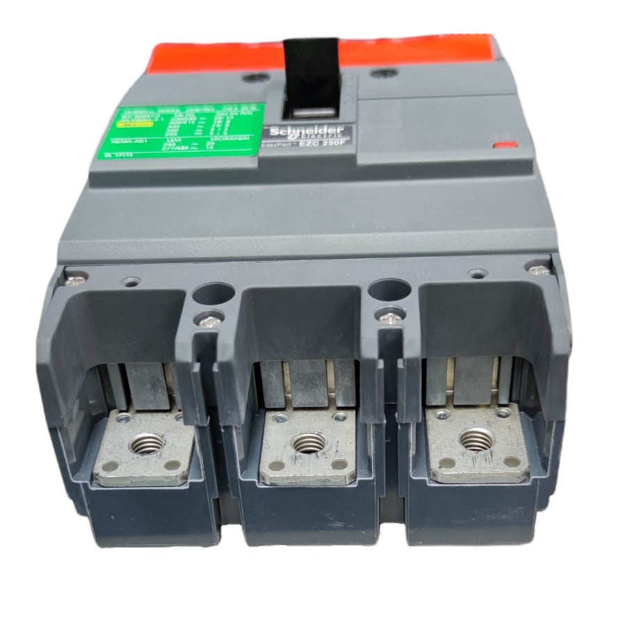 Schneider 160A 3 Pole Breaker Industrial 250AF gray electrical circuit breaker with three connections