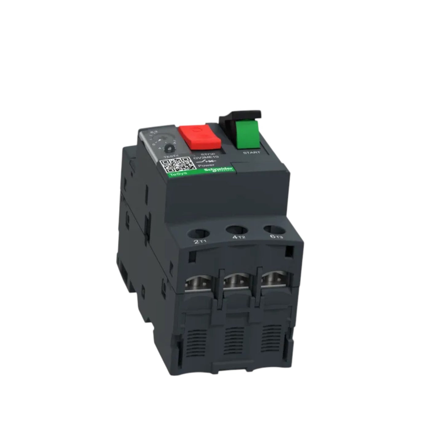 Schneider TeSys 3 phase breaker 4A-6.3A 690V molded case motor circuit breaker with red and green reset buttons