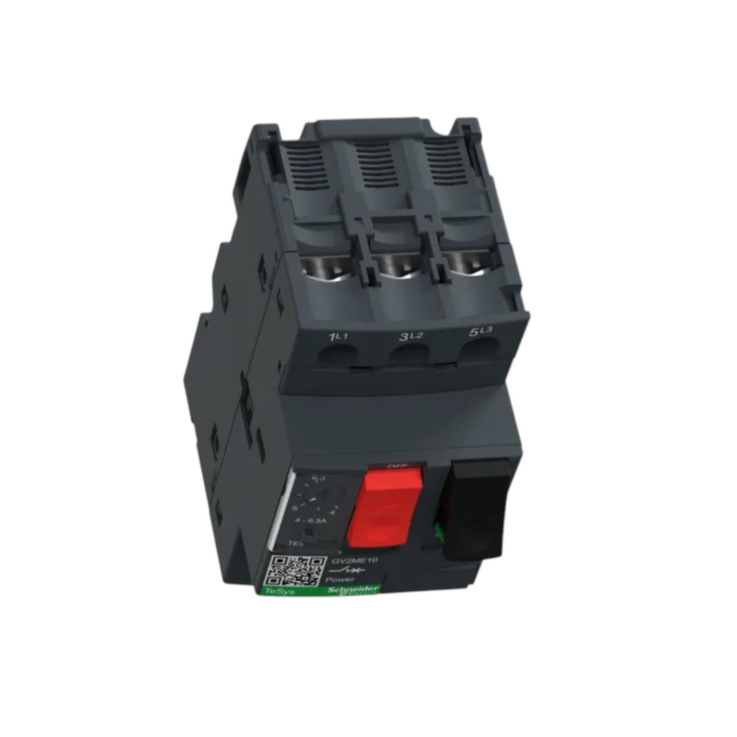 Schneider TeSys 3 phase breaker 4A-6.3A 690V three pole motor protection breaker with red reset switch