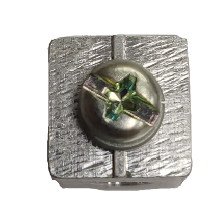 Schneider Electrical Mechanical Lugs for 50A EZC with metal screw on a textured metal block