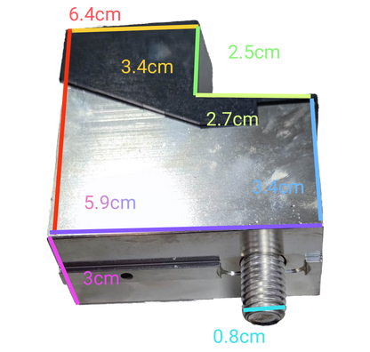 Schneider EZC400N Ampere Frame electrical component with precise metal construction and compact dimensions