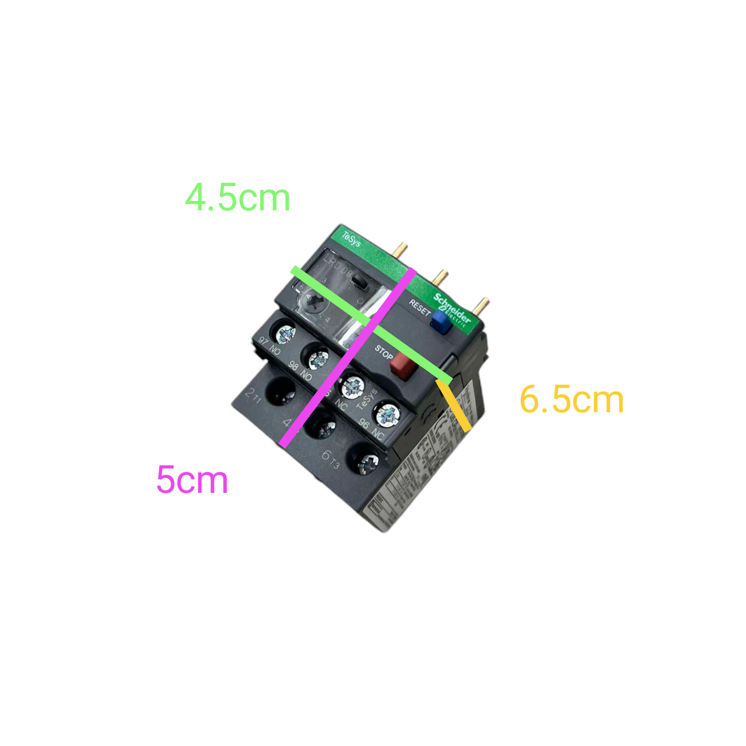 LRD08 Overload Relay 4A Schneider with clear wiring terminals and compact design for electrical applications