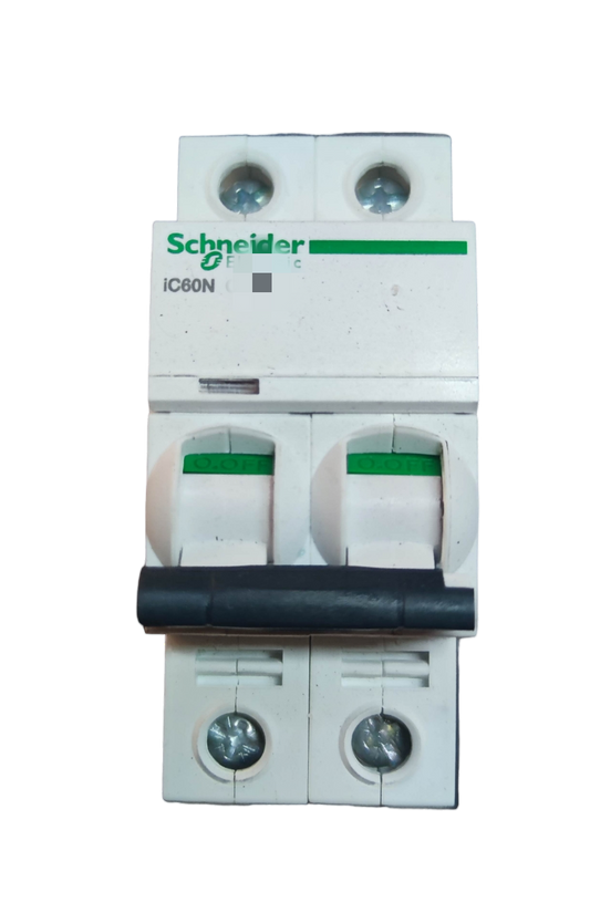 Schneider Miniature Circuit Breaker 40A 2 Pole white electrical safety device with switches