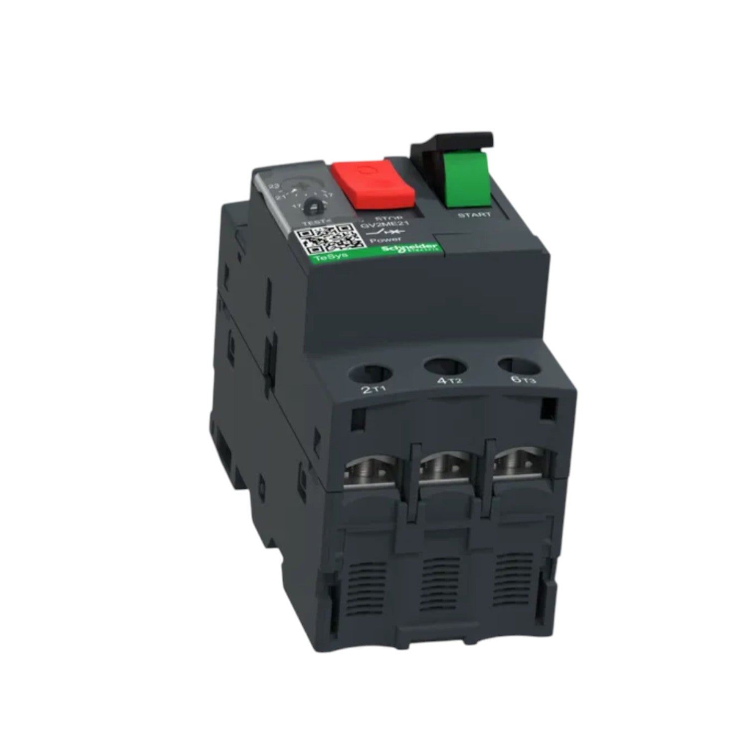 Schneider Motor Pretection Breaker 17A-23A 690V three pole black gray unit with red and green reset buttons