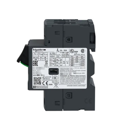 Schneider Motor Protection Breaker 24A-32A 690V 3P gray three pole motor protector with front label
