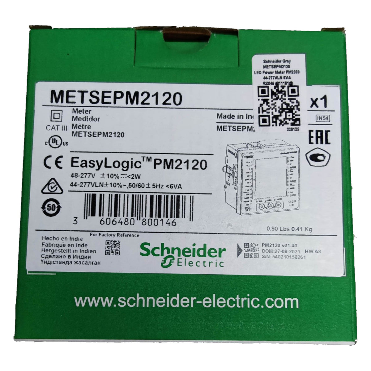 Schneider Power Meter METSE PM2120 Easy Logic 44-277V RS485 Single Phase Metering Electx Electrical Supply